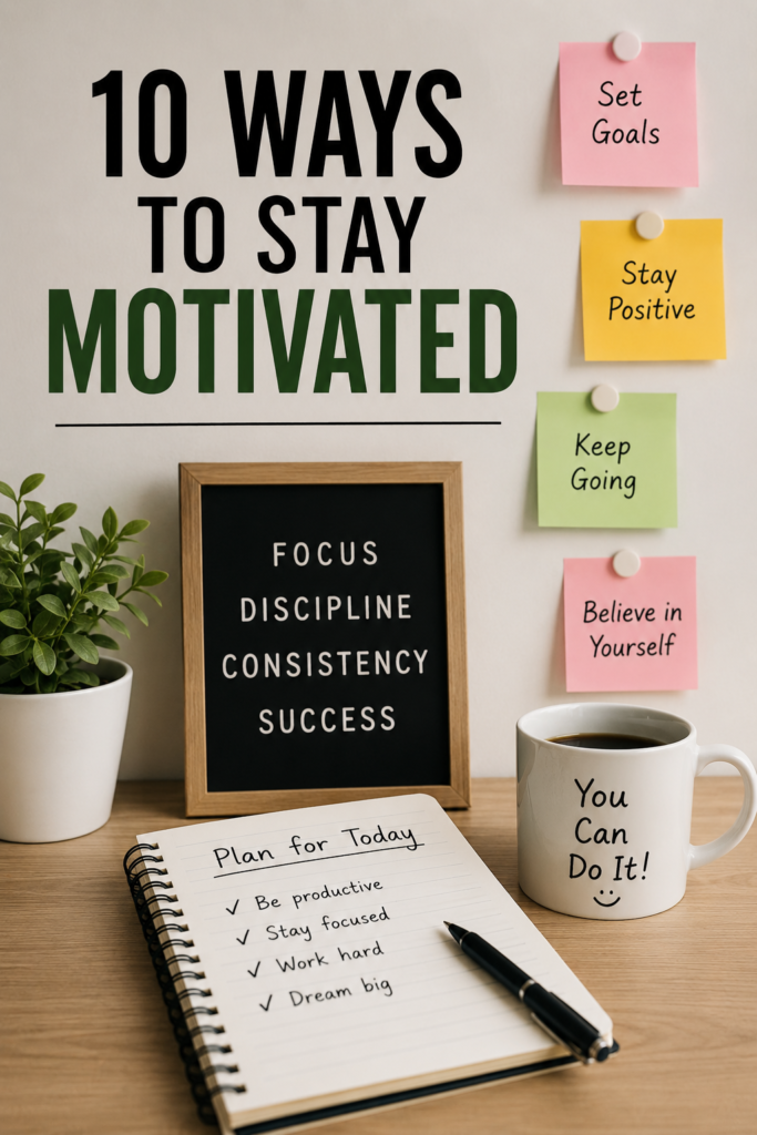 10 Ways to Stay Motivated