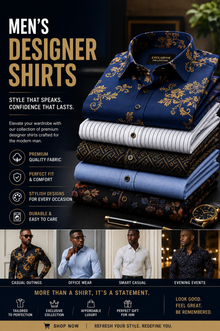 Men’s Designer Shirts: Style That Speaks, Confidence That Lasts