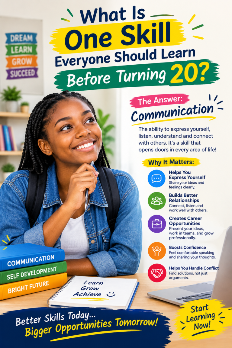 What Is One Skill Everyone Should Learn Before Turning 20?